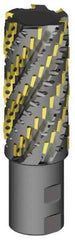 Kennametal - 2" Cut Diam, 6.12" Max Depth of Cut, 2" Shank Diam, 9.7" OAL, Indexable Square Shoulder Helical End Mill - ADKT 1545 Inserts, Weldon Shank - Industrial Tool & Supply