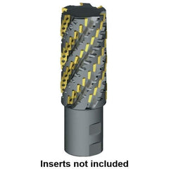 Kennametal - 1-1/2" Cut Diam, 3.37" Max Depth of Cut, 2" Shank Diam, 7-1/2" OAL, Indexable Square Shoulder Helical End Mill - ADCT 2328.., ADCT 1545.., ADKT 2328.., ADKT 1545.. Inserts, Weldon Shank - Industrial Tool & Supply