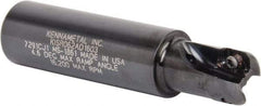 Kennametal - 5/8" Cut Diam, 0.357" Max Depth of Cut, 3/4" Shank Diam, 82.55mm OAL, Indexable Square Shoulder End Mill - AD.T 1035 Inserts, Weldon Shank, 0° Lead Angle, Through Coolant - Industrial Tool & Supply
