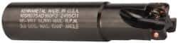 Kennametal - 3/4" Cut Diam, 0.357" Max Depth of Cut, 3/4" Shank Diam, 85.73mm OAL, Indexable Square Shoulder End Mill - AD.T 1035 Inserts, Weldon Shank, 0° Lead Angle, Through Coolant - Industrial Tool & Supply