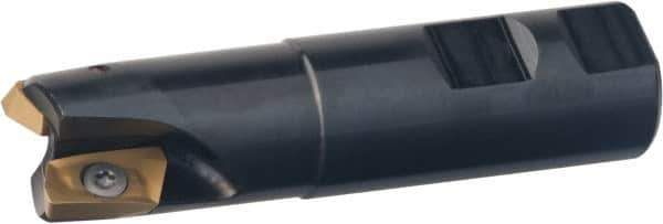 Kennametal - 1" Cut Diam, 0.64" Max Depth of Cut, 1" Shank Diam, 5.968" OAL, Indexable Square Shoulder End Mill - EC18.., EP18.. Inserts, Weldon Shank, 0° Lead Angle, Through Coolant - Industrial Tool & Supply