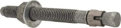 Made in USA - 5/8" Diam, 5/8" Drill, 6" OAL, Wedge Expansion Concrete Anchor - Grade 5 Steel, Galvanized Finish, Hex Nut Head, Hex Drive, 4-1/8" Thread Length - Industrial Tool & Supply