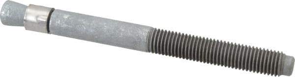 Value Collection - 3/4" Diam, 3/4" Drill, 8-1/2" OAL, 1-1/4" Min Embedment Wedge Expansion Concrete Anchor - Grade 5 Steel, Galvanized Finish, Hex Nut Head, Hex Drive, 4" Thread Length - Industrial Tool & Supply