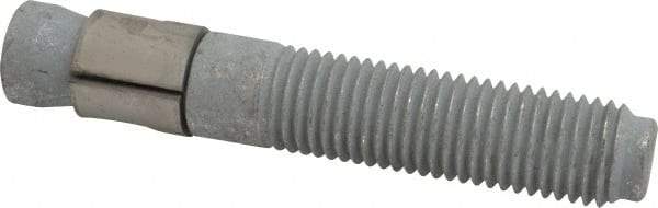 Made in USA - 1" Diam, 1" Drill, 6" OAL, 1-1/8" Min Embedment Wedge Expansion Concrete Anchor - Grade 5 Steel, Galvanized Finish, Hex Nut Head, Hex Drive, 3-1/8" Thread Length - Industrial Tool & Supply