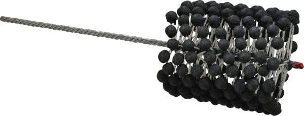 Brush Research Mfg. - 4-1/2" to 5" Bore Diam, 180 Grit, Silicon Carbide Flexible Hone - Extra Fine, 17-1/2" OAL - Industrial Tool & Supply