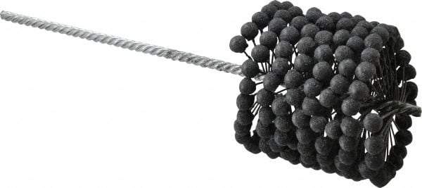 Brush Research Mfg. - 3-7/8" to 4-1/8" Bore Diam, 120 Grit, Silicon Carbide Flexible Hone - Fine, 13-1/2" OAL - Industrial Tool & Supply