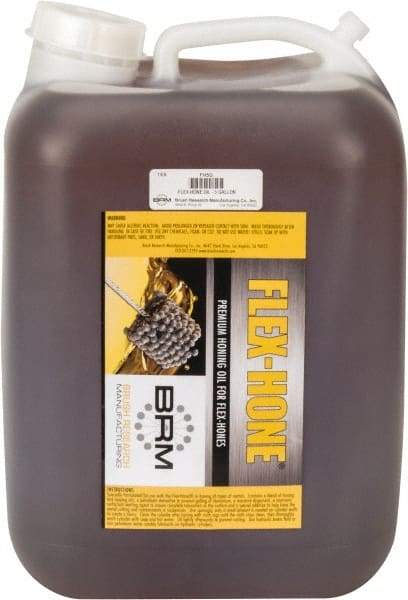 Brush Research Mfg. - Flex-Hone, 5 Gal Bottle Honing Fluid - Straight Oil, For Cutting - Industrial Tool & Supply