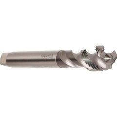 Emuge - 1-1/2 - 11" BSPP, 6 Flutes, Modified Bottoming Chamfer, Bright Finish, Cobalt British Standard Pipe Tap - 1.4173" Shank Diam, 1.1417" Square Size, Series Enorm - Exact Industrial Supply