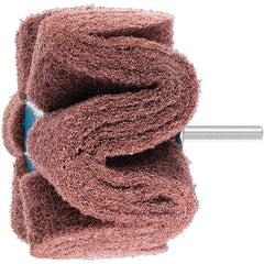 PFERD - 4" Diam x 2" Face Width, Aluminum Oxide Nonwoven Mounted Flap Wheel - 1/4" Shank Mount, 280 Grit, 6,000 Max RPM - Industrial Tool & Supply