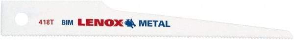 Lenox - 4" Long x 1/2" Thick, Bi-Metal Reciprocating Saw Blade - Straight Profile, 24 TPI, Toothed Edge - Industrial Tool & Supply