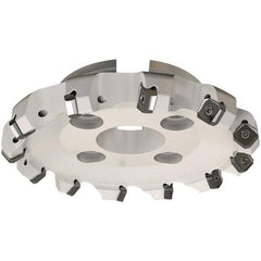 Iscar - 174.8mm Cut Diam, 50.8mm Arbor Hole, 7.15mm Max Depth of Cut, 45° Indexable Chamfer & Angle Face Mill - 10 Inserts, S845 SX.U 16.. Insert, Right Hand Cut, 10 Flutes, Through Coolant, Series Helido - Industrial Tool & Supply