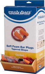 PRO-SAFE - Disposable, Corded, 32 dB Earplugs - Orange - Industrial Tool & Supply
