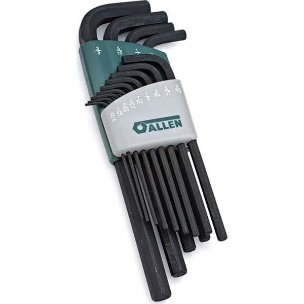 Allen - Hex Key Sets Tool Type: Hex Handle Type: L-Key Long Arm - Industrial Tool & Supply