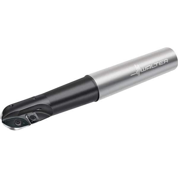 Walter - 20mm Cut Diam, 28mm Max Depth of Cut, 25mm Shank Diam, 150mm OAL, Indexable Ball Nose End Mill - 25,300 Max RPM - Industrial Tool & Supply