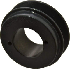 Browning - 1 Groove, 3/8 to 1-1/2 Bore Diam, 3.35" Outside Diam, QD Bushed V Belt Sheave - 2.6 A Diam Belt Pitch - Industrial Tool & Supply