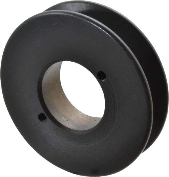 Browning - 1 Groove, 3/8 to 1-1/2 Bore Diam, 3-3/4" Outside Diam, QD Bushed V Belt Sheave - 3.0 A Diam Belt Pitch - Industrial Tool & Supply