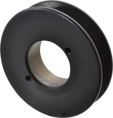 Browning - 1 Groove, 3/8 to 1-1/2 Bore Diam, 3-3/4" Outside Diam, QD Bushed V Belt Sheave - 3.0 A Diam Belt Pitch - Industrial Tool & Supply