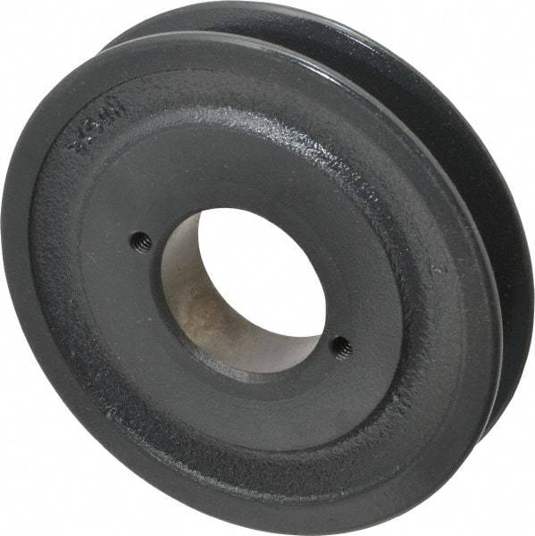 Browning - 1 Groove, 3/8 to 1-1/2 Bore Diam, 4-3/4" Outside Diam, QD Bushed V Belt Sheave - 4.0 A Diam Belt Pitch - Industrial Tool & Supply