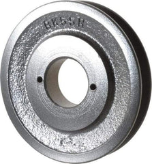 Browning - 1 Groove, 3/8 to 1-1/2 Bore Diam, 5-1/4" Outside Diam, QD Bushed V Belt Sheave - 4.5 A Diam Belt Pitch - Industrial Tool & Supply