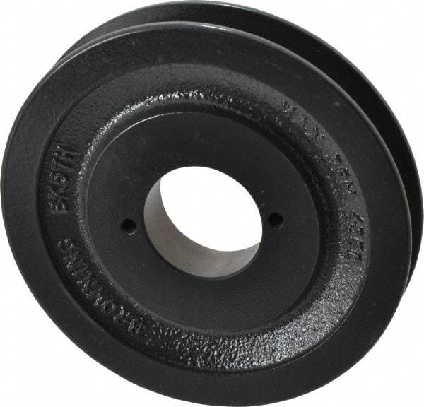 Browning - 1 Groove, 3/8 to 1-1/2 Bore Diam, 5.45" Outside Diam, QD Bushed V Belt Sheave - 4.7 A Diam Belt Pitch - Industrial Tool & Supply