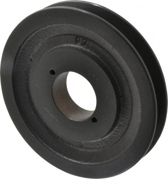 Browning - 1 Groove, 3/8 to 1-1/2 Bore Diam, 5-3/4" Outside Diam, QD Bushed V Belt Sheave - 5.0 A Diam Belt Pitch - Industrial Tool & Supply