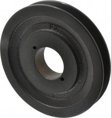 Browning - 1 Groove, 3/8 to 1-1/2 Bore Diam, 5-3/4" Outside Diam, QD Bushed V Belt Sheave - 5.0 A Diam Belt Pitch - Industrial Tool & Supply