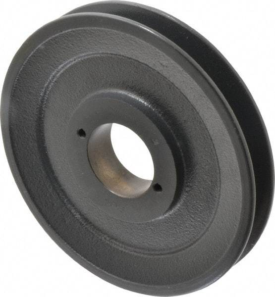 Browning - 1 Groove, 3/8 to 1-1/2 Bore Diam, 6-1/4" Outside Diam, QD Bushed V Belt Sheave - 5.5 A Diam Belt Pitch - Industrial Tool & Supply