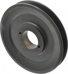 Browning - 1 Groove, 3/8 to 1-1/2 Bore Diam, 6-1/4" Outside Diam, QD Bushed V Belt Sheave - 5.5 A Diam Belt Pitch - Industrial Tool & Supply