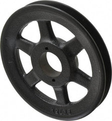 Browning - 1 Groove, 3/8 to 1-1/2 Bore Diam, 7-1/4" Outside Diam, QD Bushed V Belt Sheave - 6.5 A Diam Belt Pitch - Industrial Tool & Supply