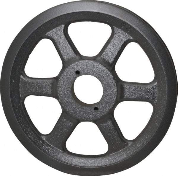 Browning - 1 Groove, 3/8 to 1-1/2 Bore Diam, 8-3/4" Outside Diam, QD Bushed V Belt Sheave - 8.0 A Diam Belt Pitch - Industrial Tool & Supply