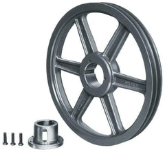 Browning - 3 Groove, 3/4 to 2-11/16 Bore Diam, 9.35" Outside Diam, QD Bushed V Belt Sheave - 8.6 A Diam Belt Pitch - Industrial Tool & Supply