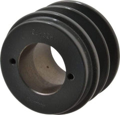 Browning - 2 Groove, 3/8 to 1-1/2 Bore Diam, 3.35" Outside Diam, QD Bushed V Belt Sheave - 2.6 A Diam Belt Pitch - Industrial Tool & Supply