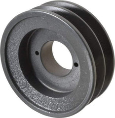Browning - 2 Groove, 3/8 to 1-1/2 Bore Diam, 4-3/4" Outside Diam, QD Bushed V Belt Sheave - 4.0 A Diam Belt Pitch - Industrial Tool & Supply
