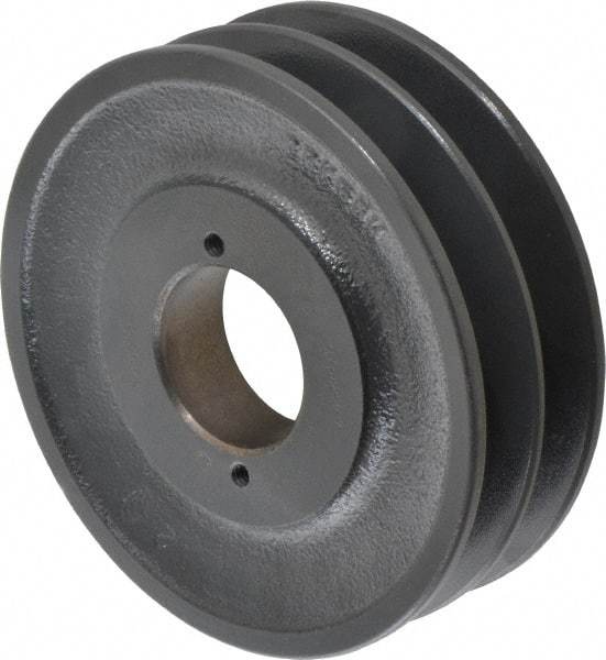 Browning - 2 Groove, 3/8 to 1-1/2 Bore Diam, 5-1/4" Outside Diam, QD Bushed V Belt Sheave - 4.5 A Diam Belt Pitch - Industrial Tool & Supply