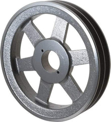 Browning - 2 Groove, 3/8 to 1-1/2 Bore Diam, 8-3/4" Outside Diam, QD Bushed V Belt Sheave - 8.0 A Diam Belt Pitch - Industrial Tool & Supply