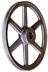 Browning - 1-1/8" Bore, 1-15/32 Long, 4.45" Outside Diam, Finished Bore Two Groove V Belt Sheave - 4.1 Belt Pitch B, 3.7" Pitch Diam of 4L Belt - Industrial Tool & Supply