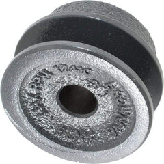 Browning - 1/2" Bore, 15/16 Long, 2" Outside Diam, Finished Bore Single Groove V Belt Sheave - 21/32" Wide, 1.46" Pitch Diam of 3L Belt, 1.8" Pitch Diam of 4L Belt - Industrial Tool & Supply