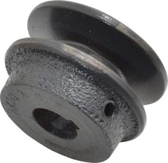 Browning - 5/8" Bore, 15/16 Long, 2" Outside Diam, Finished Bore Single Groove V Belt Sheave - 21/32" Wide, 1.46" Pitch Diam of 3L Belt, 1.8" Pitch Diam of 4L Belt - Industrial Tool & Supply