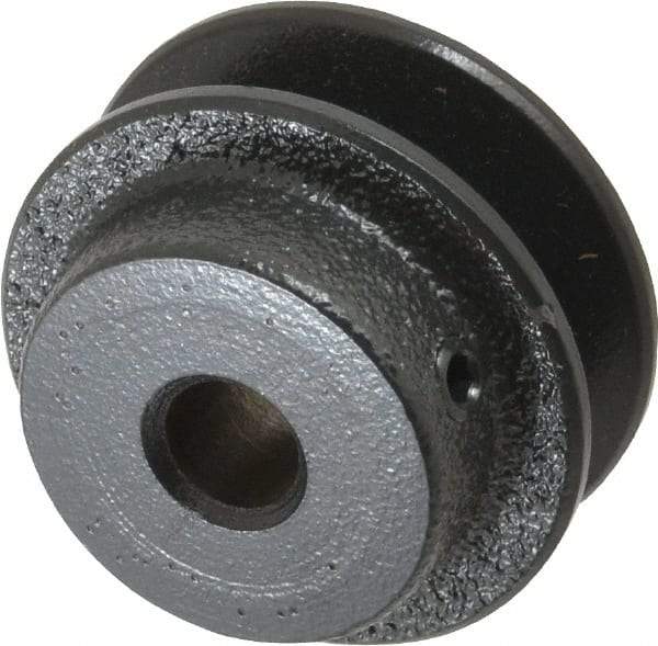 Browning - 1/2" Bore, 15/16 Long, 2.2" Outside Diam, Finished Bore Single Groove V Belt Sheave - 21/32" Wide, 1.66" Pitch Diam of 3L Belt, 2" Pitch Diam of 4L Belt - Industrial Tool & Supply