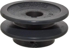 Browning - 5/8" Bore, 15/16 Long, 2-1/2" Outside Diam, Finished Bore Single Groove V Belt Sheave - 21/32" Wide, 1.96" Pitch Diam of 3L Belt, 2.3" Pitch Diam of 4L Belt - Industrial Tool & Supply