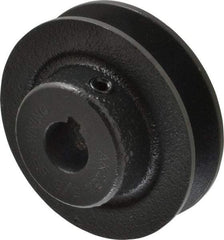 Browning - 5/8" Bore, 15/16 Long, 2.8" Outside Diam, Finished Bore Single Groove V Belt Sheave - 21/32" Wide, 2.26" Pitch Diam of 3L Belt, 2.6" Pitch Diam of 4L Belt - Industrial Tool & Supply