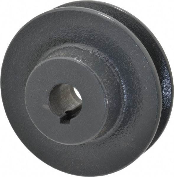Browning - 5/8" Bore, 15/16 Long, 3.05" Outside Diam, Finished Bore Single Groove V Belt Sheave - 21/32" Wide, 2.46" Pitch Diam of 3L Belt, 2.8" Pitch Diam of 4L Belt - Industrial Tool & Supply