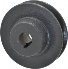 Browning - 5/8" Bore, 15/16 Long, 3.05" Outside Diam, Finished Bore Single Groove V Belt Sheave - 21/32" Wide, 2.46" Pitch Diam of 3L Belt, 2.8" Pitch Diam of 4L Belt - Industrial Tool & Supply