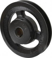 Browning - 3/4" Bore, 1-5/32 Long, 4.95" Outside Diam, Finished Bore Single Groove V Belt Sheave - 3/4" Wide, 4.36" Pitch Diam of 3L Belt, 4.7" Pitch Diam of 4L Belt - Industrial Tool & Supply