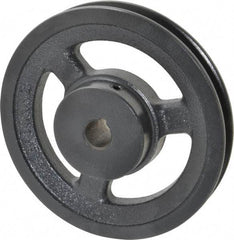 Browning - 5/8" Bore, 1-5/32 Long, 5.45" Outside Diam, Finished Bore Single Groove V Belt Sheave - 3/4" Wide, 4.86" Pitch Diam of 3L Belt, 5.2" Pitch Diam of 4L Belt - Industrial Tool & Supply