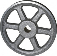 Browning - 1" Bore, 1-15/32 Long, 8-1/4" Outside Diam, Finished Bore Single Groove V Belt Sheave - 3/4" Wide, 7.66" Pitch Diam of 3L Belt, 8" Pitch Diam of 4L Belt - Industrial Tool & Supply