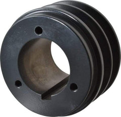 Browning - 2 Groove, 1/2 to 1-3/4 Bore Diam, 3-3/4" Outside Diam, QD Bushed V Belt Sheave - 3.0 A Diam Belt Pitch - Industrial Tool & Supply