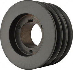 Browning - 3 Groove, 1/2 to 1-3/4 Bore Diam, 4.95" Outside Diam, QD Bushed V Belt Sheave - 4.2 A Diam Belt Pitch - Industrial Tool & Supply
