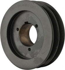 Browning - 2 Groove, 1/2 to 1-1/2 Bore Diam, 5-3/4" Outside Diam, QD Bushed V Belt Sheave - 5.0 A Diam Belt Pitch - Industrial Tool & Supply