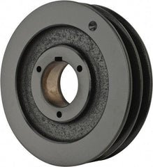 Browning - 2 Groove, 1/2 to 1-3/4 Bore Diam, 6-3/4" Outside Diam, QD Bushed V Belt Sheave - 6.0 A Diam Belt Pitch - Industrial Tool & Supply